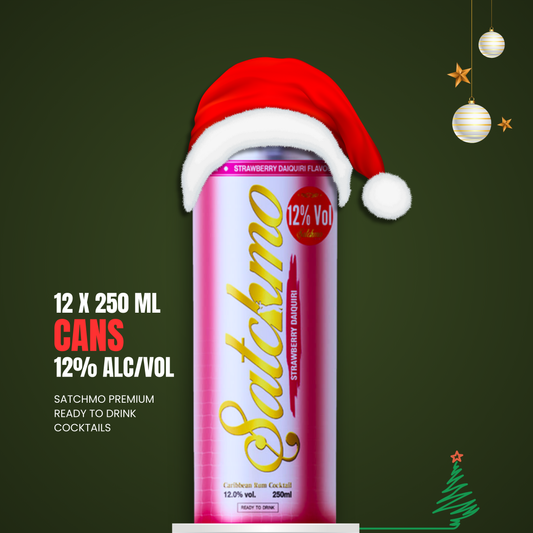 Satchmo Strawberry Daiquiri Rum Cocktail, 12% ABV, 12 x 250ml Cans